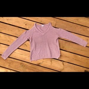 Garage Peek-a-boo Shoulder Cropped Long Sleeve